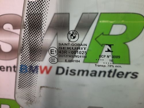 BMW Rear Window Glass N/S Passenger Side F34 3 SERIES Gran Turismo