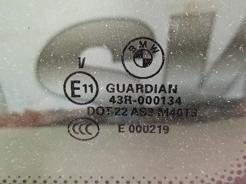 BMW F25 X3 Quarter Panel Window Glass Rear Right Side