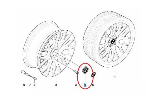 BMW Wheel Centre Caps Set Anniversary Edition E & F Generation 68mm