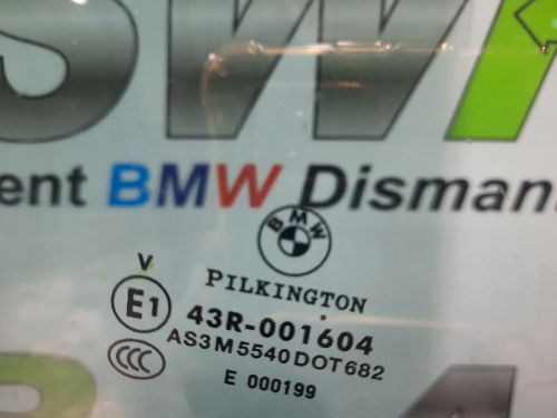 BMW Rear Door Window Glass O/S Drivers Right E90 3 SERIES Saloon