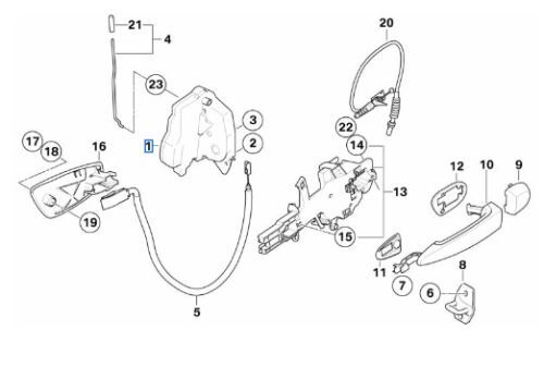 BMW Rear Door Catch Mechanism F20 F30 1 3 SERIES Drivers Side