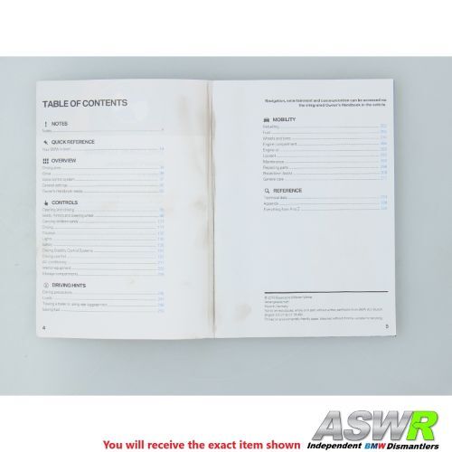 BMW Owners Manual Handbook F48 X1