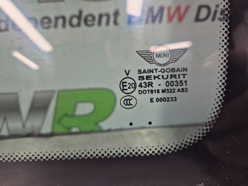MINI Rear Quarter Glass O/S Drivers Right R55 CLUBMAN